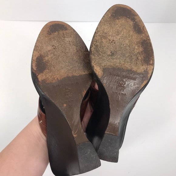 Banana Republic Brown Leather Heeled Sandals - Picture 5 of 8